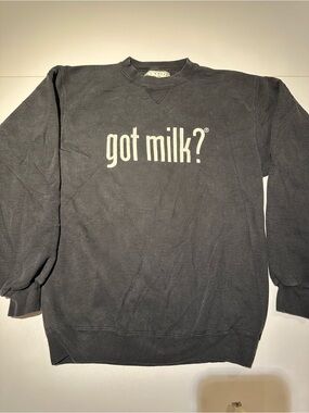Got Milk? Black Crewneck Sweatshirt